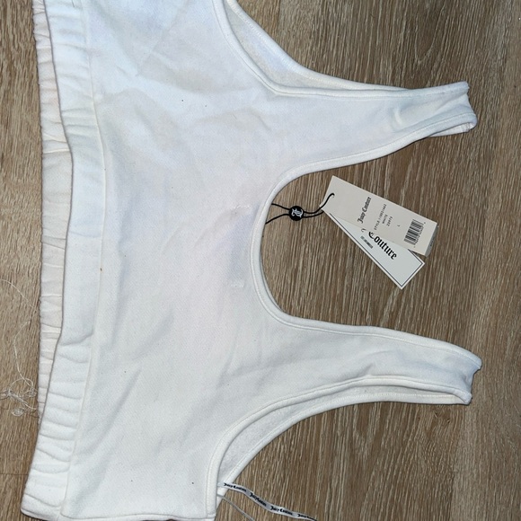 Juicy Couture White Rhinestone Wing Logo Cropped Tank - Picture 3 of 5